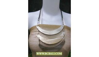Bali Wooden Necklace Triangle Handmade